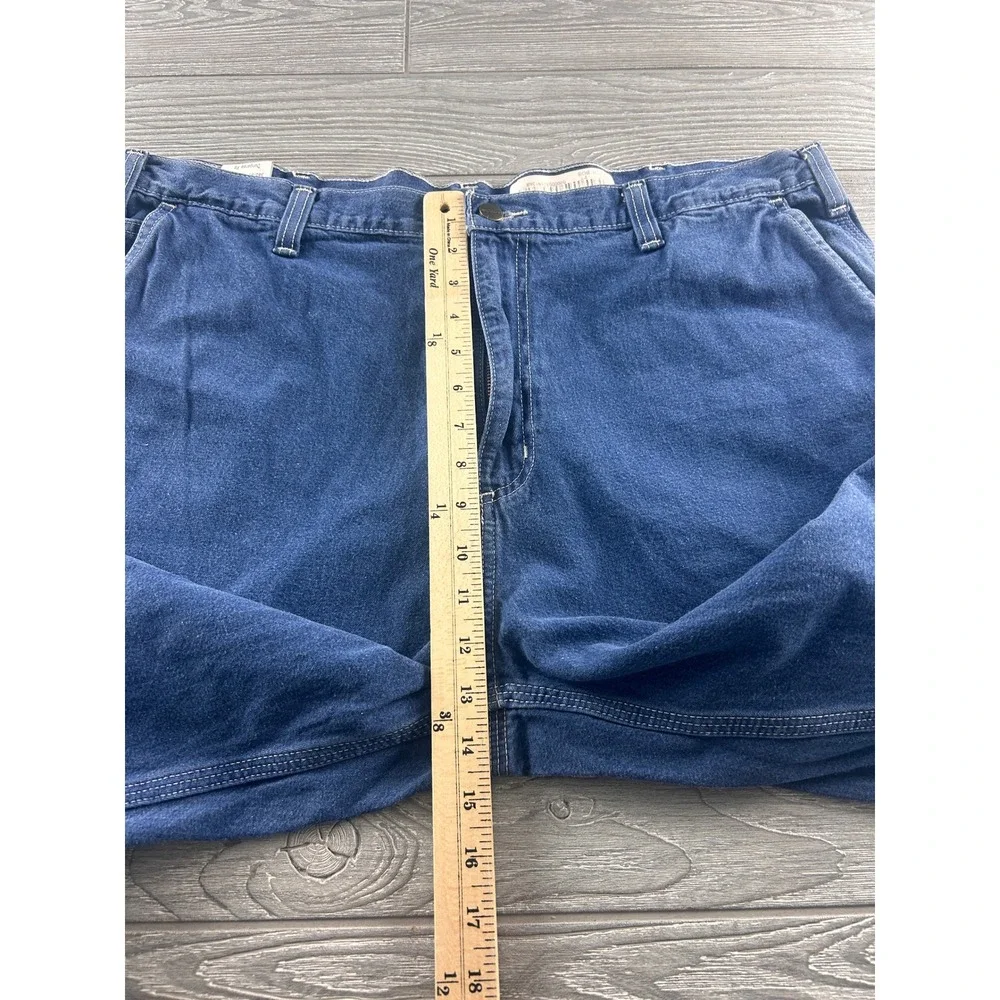 Carhartt Mens Blue Cotton Dungaree Fit Carpenter Pants 40x34 B11-DKB